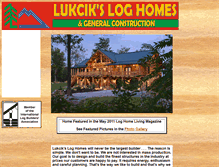Tablet Screenshot of lukciksloghomes.com
